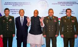  Defence Minister of Russia, General Sergei Shoigu, on the sidelines of SCO Defence Ministers meeting in New Delhi