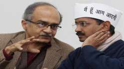 Prashant Bhushan and Arvind Kejriwal
