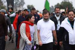 IYC Assam chief Angkita Dutta with Rahul Gandhi during Bharat Jodo Yatra