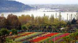 Tourists and locals visit Asias largest Tulip Garden, in full bloom, at the foothills of Zabarwan Mountains overlooking Dal Lake in Srinagar. (Representational image)