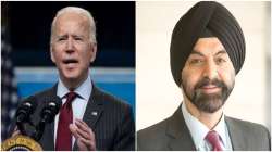 Joe Biden (left) and Ajay Banga (Right)