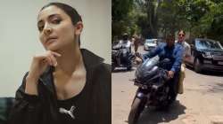  Caught on camera! Anushka Sharma's risky bike ride 