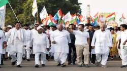 Rahul Gandhi with Mallikarjun Kharge during Bharat Jodo Yatra