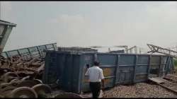 Three coaches of goods train derail in Sambhal Uttar Pradesh latest updates photos videos traffic di