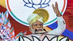 Prime Minister Narendra Modi addresses a public meeting in support of BJP candidates, ahead of Assembly polls, in Karnataka.