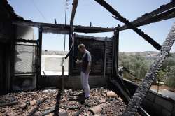 Damages houses near Gaza Strip