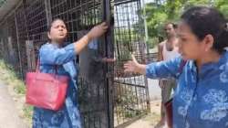 UP women fight over garage space