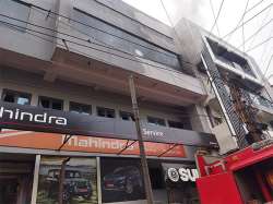 A fire broke out at a Mahindra car service centre in Delhi