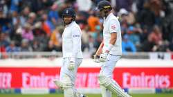 Jonny Bairstow and James Anderson after England's first innings