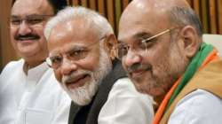 BJP party president JP Nadda, PM Narendra Modi, BJP leader Amit Shah 