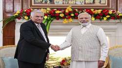 Prime Minister Narendra Modi with Sri Lankan President Ranil Wickremesinghe