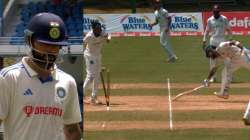 Virat Kohli was run out after scoring 121 in the second Test against West Indies