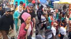 Sara Ali Khan with other pilgrims during the Amarnath yatra in Kashmir.