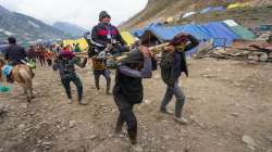 Amarnath Yatra suspended due to landslide, Jammu Srinagar National Highway 44, Ramban, jammu kashmir