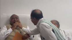 Laddu celebration at Congress office