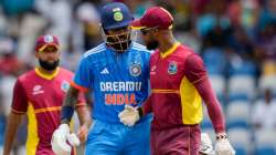 Hardik Pandya during the 3rd ODI against WI on August 1