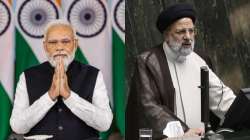 Indian PM Narendra Modi (left), Iranian President Seyyed Ebrahim Raisi (right) 