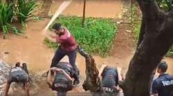 NCC students thrashed in rain in Maharashtra's Thane 