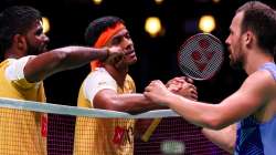 Satwiksairaj Rankireddy and Chirag Shetty during the quarter-final clash at BWF World Championships on August 25