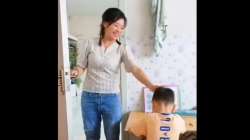 Viral video showing a child tricking his mother into believing that he is studying.