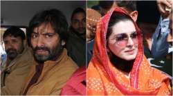 Jailed terrorist Yasin Malik and his wife Mushaal Malik