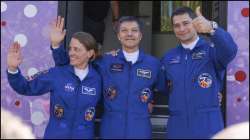 The Soyuz MS-24 crew comprising NASA astronaut Loral O'Hara and Roscosmos cosmonauts Oleg Kononenko and Nikolai Chub.