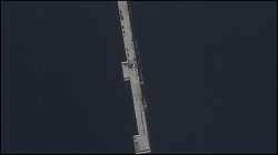 A satellite photo of North Korea's latest nuclear submarine