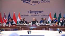 PM Modi at the second session of the G20 Summit in New Delhi on Saturday