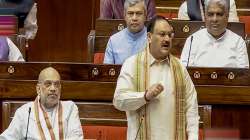 Bharatiya Janata Party (BJP) president JP Nadda in Rajya Sabha