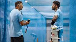 Rahul Dravid and Suryaumar Yadav in Colombo during the Asia Cup tournament on Sep 7, 2023