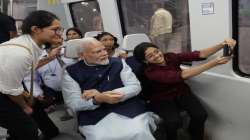 PM Modi in delhi metro, WATCH VIDEO, PM Modi interacts with people, dmrc, Delhi Metro Airport Expres