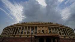 Parliament building during Monsoon session, in New Delhi