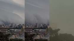 Shelf cloud covers Brazilian town