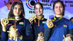 Manu Bhaker, Esha Singh, Rhythm Sangwan