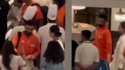 Virat Kohli, Anushka Sharma at team hotel