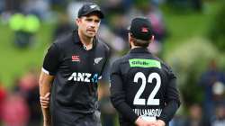 Tim Southee and Kane Williamson against India during ODI series in Nov, 2022