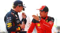 Max Verstappen, Charles Leclerc at United States Grand Prix 2023