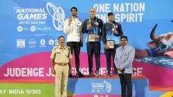 Men's 50M Freestyle event medal winner at National Games on Oct 31, 2023