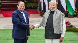 Prime Minister Narendra Modi with Egyptian President Abdel Fattah El-Sisi 