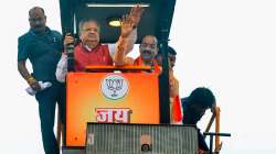 Former Chhattisgarh Chief Minister Raman Singh with BJP Chhattisgarh State President Arun Sao and others.