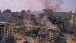 Aeriel view of the residential area in Gaza city.