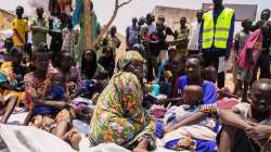 Sudanese people who fled the conflict and have taken shelter in border regions.