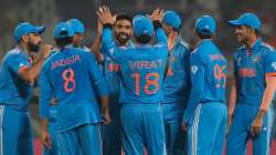 Team India players celebrate as South Africa continue to lose wickets in a heap