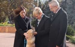 Moldova President Maia Sandu, Slovenian President Nata?a Pirc Musar and Austrian President Alexander Van der Bellen.