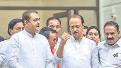 Maharashtra Deputy CM Ajit Pawar with party leaders