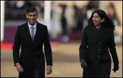 British PM Rishi Sunak with his reportedly ex-Home Secretary Suella Braverman