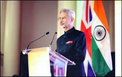 External Affairs Minister S Jaishankar at a Diwali reception in London.