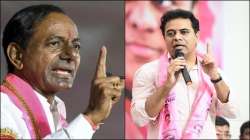 Telangana Chief Minister K Chandrasekhar Rao and BRS working president K T Rama Rao