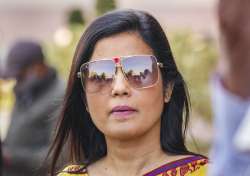 TMC MP Mahua Moitra at Parliament House complex.