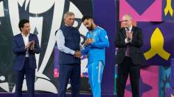 Virat Kohli with the Player of the Tournament award at World Cup 2023